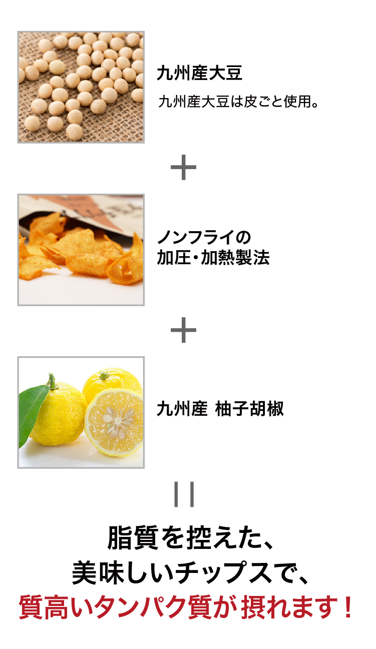 九州アスリート食品の大豆チップス＜SOYCHIPS＞